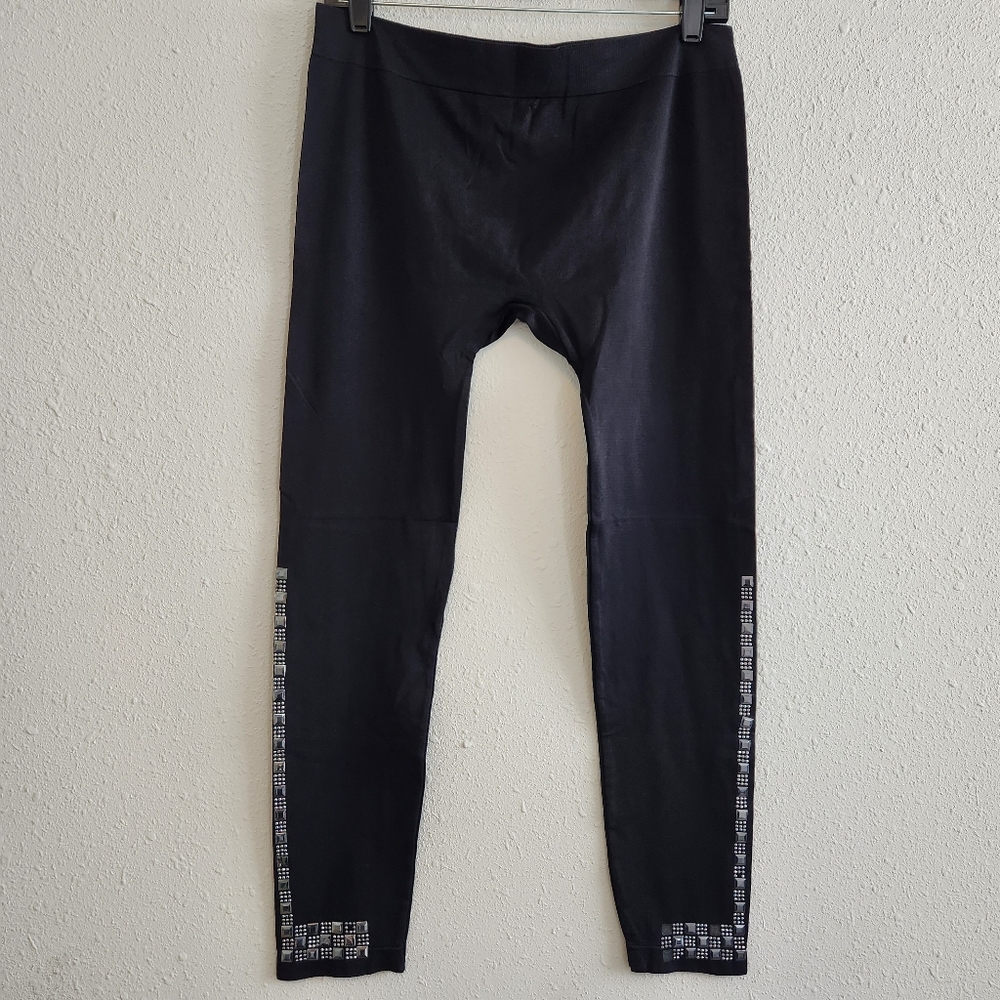 BLUE Star Clothing Company Bejeweled Black Leggings Plus One Size 💖